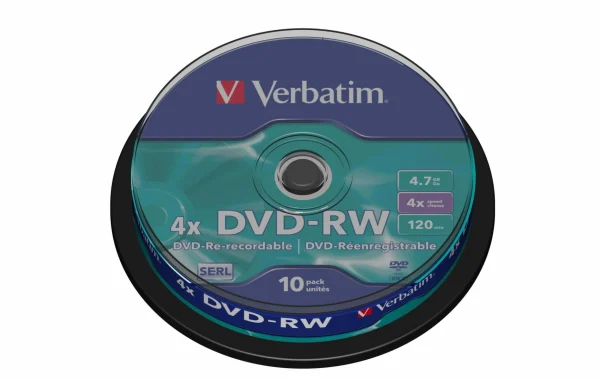 en ligne VERBATIM DVD-RW 43552 4.7 GB, Tour (10 Pièce/s) – DVD-R 1