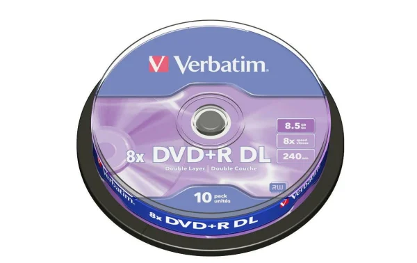 vente pas cher VERBATIM DVD+R 8.5 GB, Tour (10 Pièce/s) – DVD+R 1