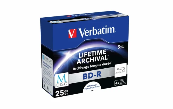 magasin france VERBATIM BD-R M-Disc 25 GB, Boîte à Bijoux (5 Pièce/s) – Disques 1