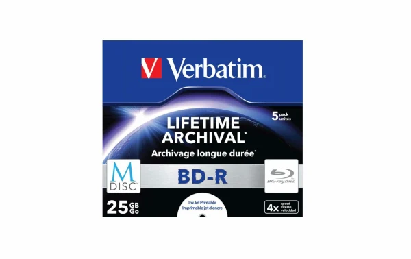 magasin france VERBATIM BD-R M-Disc 25 GB, Boîte à Bijoux (5 Pièce/s) – Disques 3