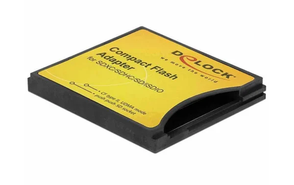 DeLock Adaptateur CF Compact Flash Typ II Pour Cartes SD/SDHC/SDXC/MMC – Cartes Mémoire achetez 1