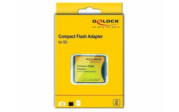 DeLock Adaptateur CF Compact Flash Typ II Pour Cartes SD/SDHC/SDXC/MMC – Cartes Mémoire achetez 3