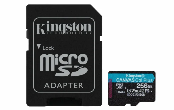 en solde Kingston Carte MicroSDXC Canvas Go! Plus 256 GB – Cartes Mémoire 1
