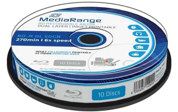 MediaRange BD-R 50 GB, Tour (10 Pièce/s) – Disques france 1