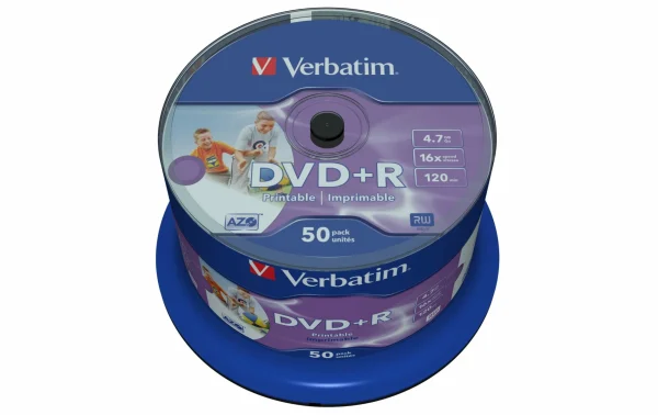 VERBATIM DVD+R 4.7 GB, Tour (50 Pièce/s) – Disques magasin pour 1