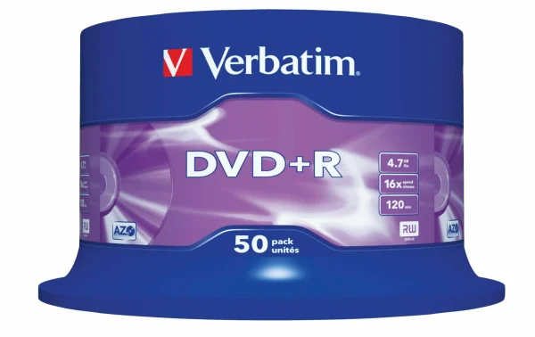 VERBATIM DVD+R 4.7 GB, Tour (50 Pièce/s) – Disques en vente 1
