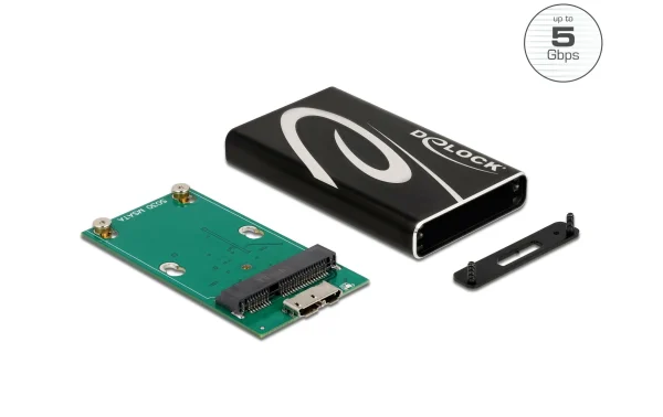 france DeLock Boîtier Externe SuperSpeed USB Pour MSATA – Disques Durs Externes 3