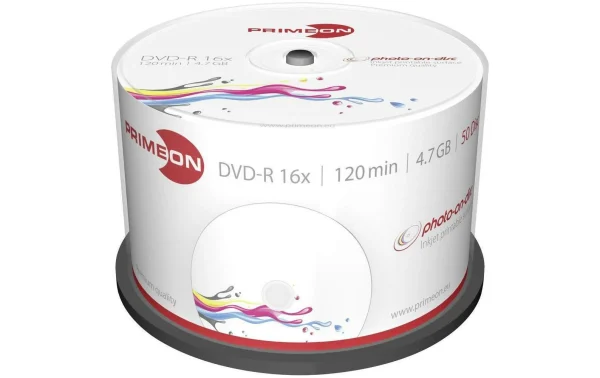 en ligne officielle Primeon DVD-R 4.7 GB, Tour (50 Pièce/s) – Disques 1