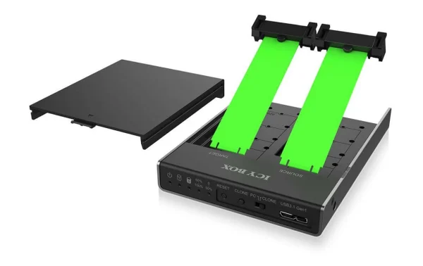 Top ventes RAIDSONIC ICY BOX Station D’accueil Et De Clonage IB-2812CL-U3 Pour M.2 SATA SSD M.2 – Accessoires Supports De Mémoire 4