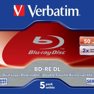 soldes pas cher VERBATIM BD-RE 50 GB, Boîte à Bijoux (5 Pièce/s) – Disques 6