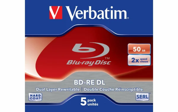 soldes pas cher VERBATIM BD-RE 50 GB, Boîte à Bijoux (5 Pièce/s) – Disques 3