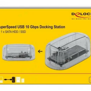 DeLock Station D’accueil 64089 USB Type-C Pour SATA-HDD/SSD – Accessoires Supports De Mémoire qualité d’originales 9