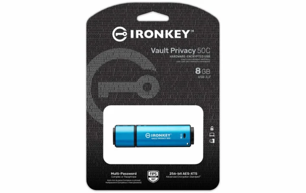Kingston Clé USB IronKey Vault Privacy 50C 8 GB – Sticks USB Paiement sécurisé 4