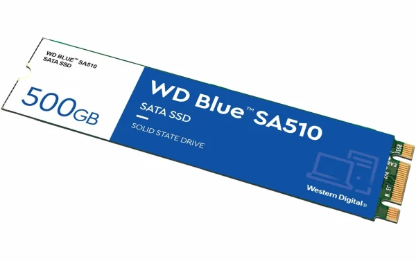 meilleur cadeau Western Digital SSD WD Blue SA510 M.2 2280 SATA 500 GB – SSD (Solid State Disks) 3