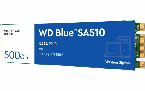 meilleur cadeau Western Digital SSD WD Blue SA510 M.2 2280 SATA 500 GB – SSD (Solid State Disks) 4