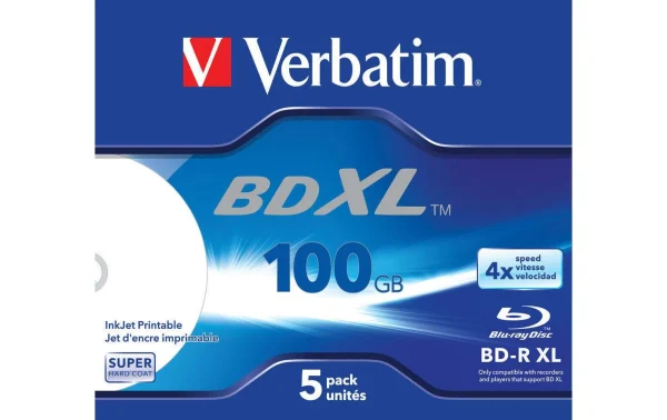 en ligne VERBATIM BD-R 43789 100 GB, Boîte à Bijoux (5 Pièce/s) – Disques 1