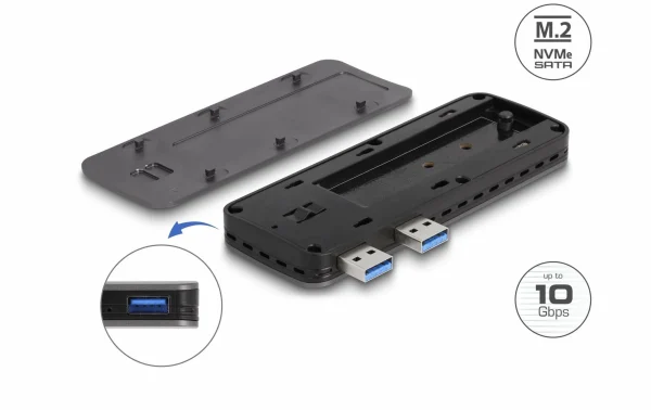 DeLock Boîtier Externe USB3.2 Gen 2 Pour PS5 Avec Slot M.2 NVMe M2 – Disques Durs Externes boutique en ligne 3