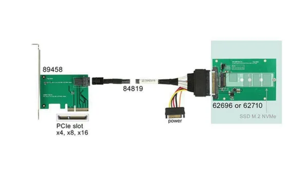 DeLock Platine Adaptatrice M.2 à U.2 – Accessoires Supports De Mémoire magasins pour 4