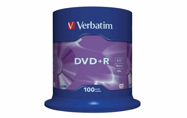 VERBATIM DVD+R 4.7 GB, Tour (100 Pièce/s) – Disques Satisfait ou Remboursé 1
