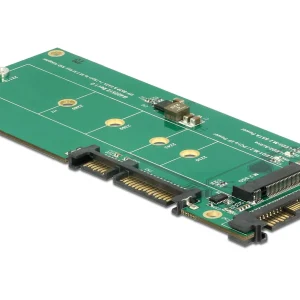 marque pas cher en ligne DeLock Platine Adaptatrice M.2 NVMe – U.2/SATA – Accessoires Supports De Mémoire 7