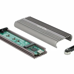 ultratendance DeLock Boîtier Externe M.2 NVME Vers USB USB3.2 Gen2 Typ-C 20Gbps – Disques Durs Externes 9