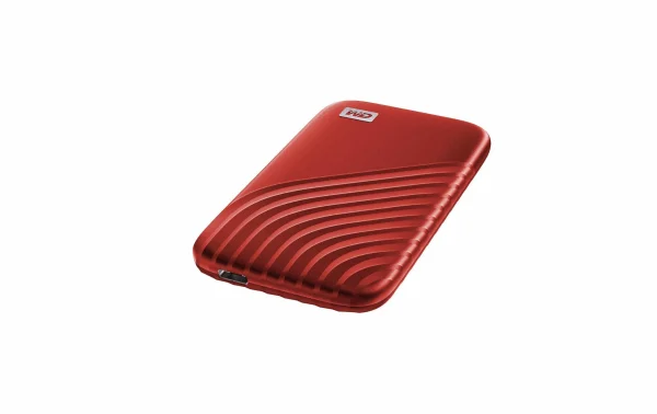 shopping pas cher WD Western Digital SSD Externe Mon Passeport 500 GB, Rouge – SSD (Solid State Disks) 4