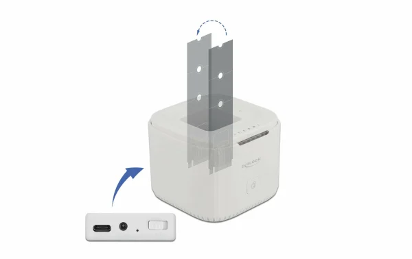 REMISE DeLock Station D’accueil M.2 NVME SSD Avec Fonction De Clonage – Accessoires Supports De Mémoire 3