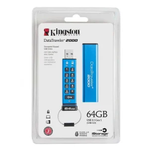 Kingston Clé USB DataTraveler 2000 Keypad USB 3.0 64 GB – Sticks USB jusqu'à 9