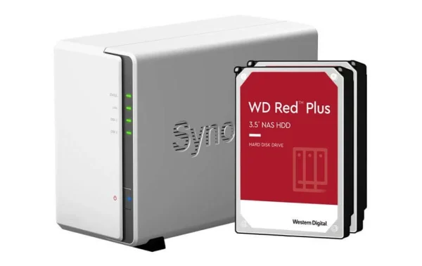 dernières Synology NAS DiskStation DS220j 2-bay WD Red Plus 2 TB – NAS 1