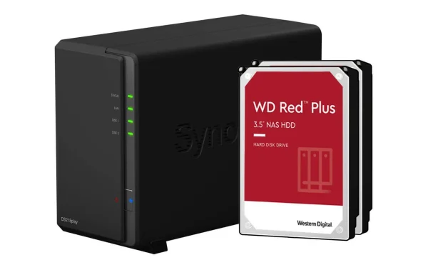 Synology NAS DiskStation DS218play 2-bay WD Red Plus 4 TB – NAS à prix très bas 1