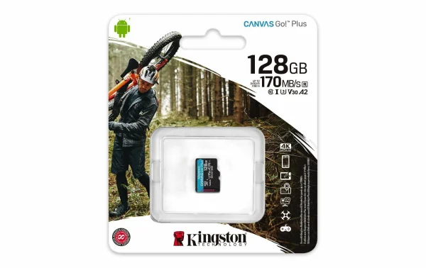 REMISE allant Kingston Carte MicroSDXC Canvas Go! Plus 128 GB – Cartes Mémoire 3