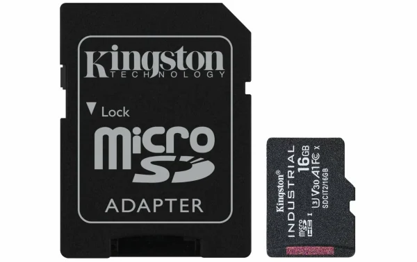 soldes de Noël Kingston Carte MicroSDHC Industrial UHS-I 16 GB – Cartes Mémoire 1