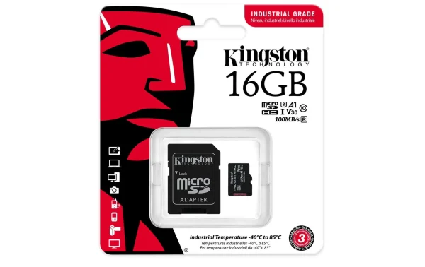 soldes de Noël Kingston Carte MicroSDHC Industrial UHS-I 16 GB – Cartes Mémoire 4