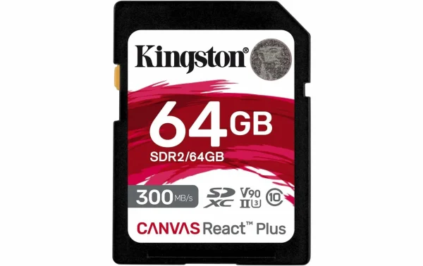 Kingston Carte SDXC Canvas React Plus 64 GB – Cartes Mémoire soldes magasin 1