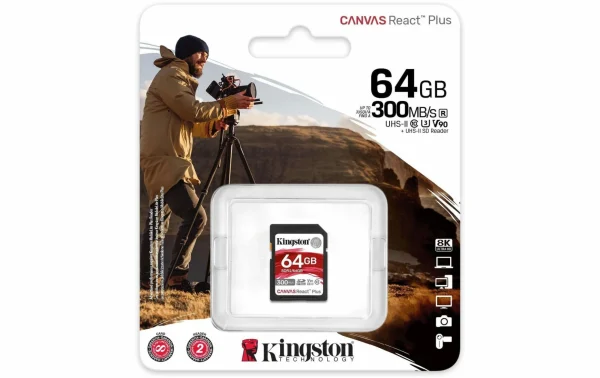 Kingston Carte SDXC Canvas React Plus 64 GB – Cartes Mémoire soldes magasin 4