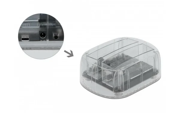 magasin en ligne france DeLock Station D’accueil 64090 2x SATA HDD/SSD – Accessoires Supports De Mémoire 4