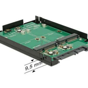 vente pas cher DeLock Platine Adaptatrice 2,5” SATA – 2x MSATA Avec RAID – Accessoires Supports De Mémoire 7