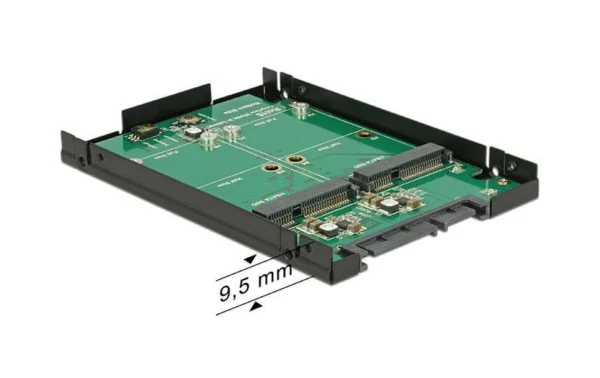 vente pas cher DeLock Platine Adaptatrice 2,5” SATA – 2x MSATA Avec RAID – Accessoires Supports De Mémoire 3