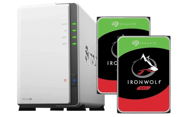 soldes pas cher Synology NAS DiskStation DS220j 2-bay Seagate IronWolf 4 TB – NAS 1