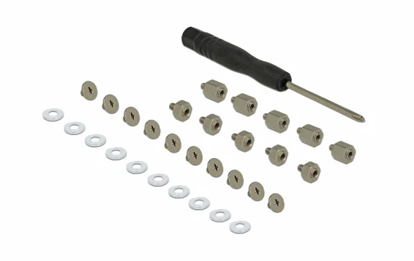 vente pas cher DeLock Vis Kit De Montage 31 Pièces Pour Modules M.2 SSD – Accessoires Supports De Mémoire 1