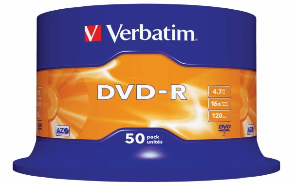 grossiste VERBATIM DVD-R 4.7 GB, Tour (50 Pièce/s) – Disques 1