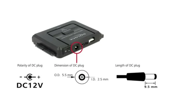 DeLock Convertisseur USB 3.0 Vers SATA III / IDE 40 Broches / IDE 44 Broches – Accessoires Supports De Mémoire boutique en ligne 4