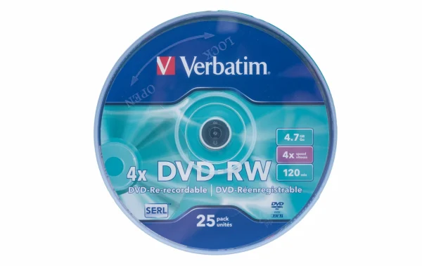 VERBATIM DVD-RW Support 4,7 Go, Broche (25 Pièces) – DVD-R en vente 1