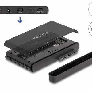 DeLock Convertisseur USB-C Pour 1x M.2 NVMe SSD +1x SATA SSD/HDD – Accessoires Supports De Mémoire boutique en ligne france 7