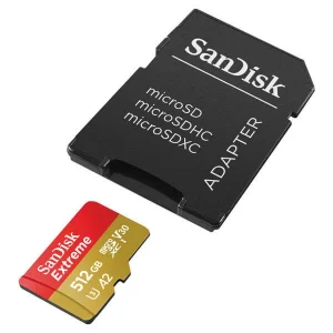 soldes de Noël SanDisk Extreme MicroSDXC 512GB – 160MB/s, U3, UHS-I – Cartes Mémoire 6