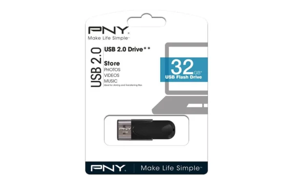 Authentic Original licence PNY Clé USB Attaché 4 2.0 32 GB – Sticks USB 3