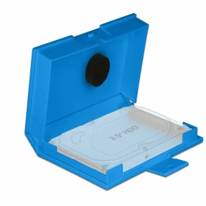marque moins cher DeLock Boîtier De Protection Pour HDD 3.5″ Bleu – Accessoires Supports De Mémoire 9