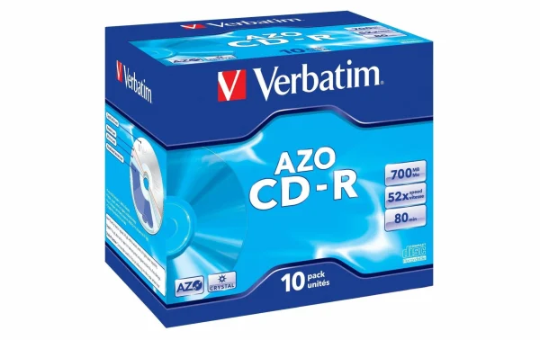 VERBATIM CD-R 0.7 GB, Boîte à Bijoux (10 Pièce/s) – Disques magasin france 1