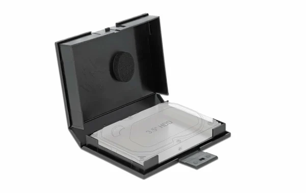 de garantie authentique DeLock Boîtier De Protection Pour HDD 3.5″ Noir – Accessoires Supports De Mémoire 4
