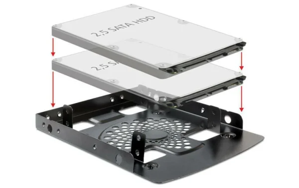 Meilleur Service DeLock Accessoires Supports De Mémoire Cadre De Montage 2x 2.5 1